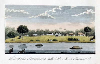 Utsikt over bosetningen kalt jødene Savannah, 1813 av John Gabriel Stedman
