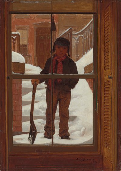 Kan jeg måke av snøen?, 1871 av John George Brown