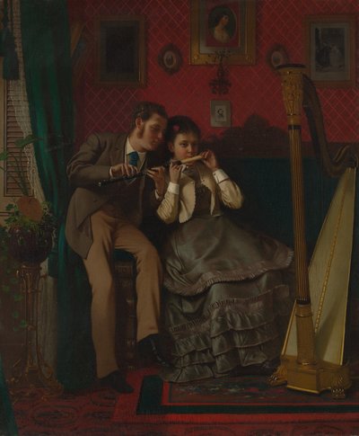Musikktimen, 1870. av John George Brown