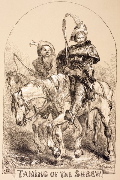 Illustrasjon for The Taming of the Shrew, fra 