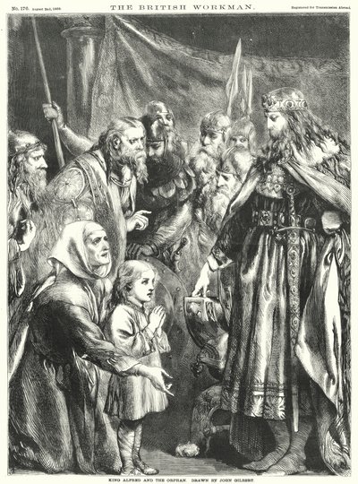 Kong Alfred og den foreldreløse (gravering) av John Gilbert