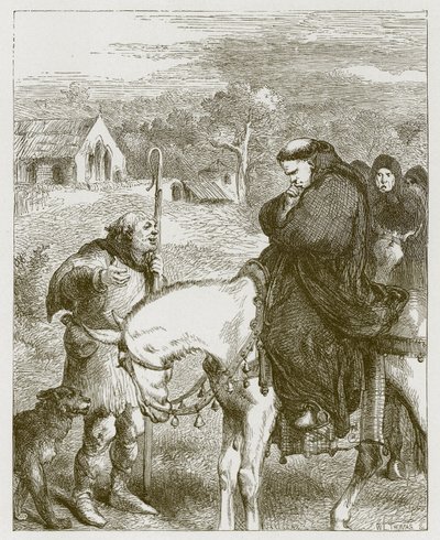 Kong John og abbeden av Canterbury av John Gilbert