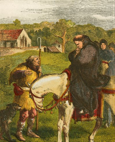 Kong John og abbeden av Canterbury av John Gilbert