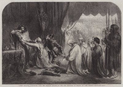 Dronning Philippa går i forbønn med ektemannen Edward III for Burgesses of Calais av John Gilbert
