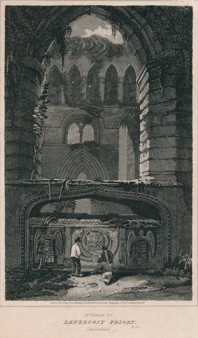 Interiør i Lanercost Priory. Cumberland, 1814 av John Greig