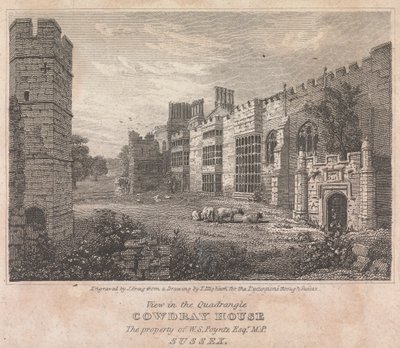 Utsikt i Quadrangle Cowdray House (for utflukter gjennom Essex); side 74 (bind 1) av John Greig