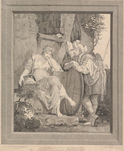 Banditti at Market (nummer 41 av Catalogue Mortimer Exhibition 1968) av John Hall
