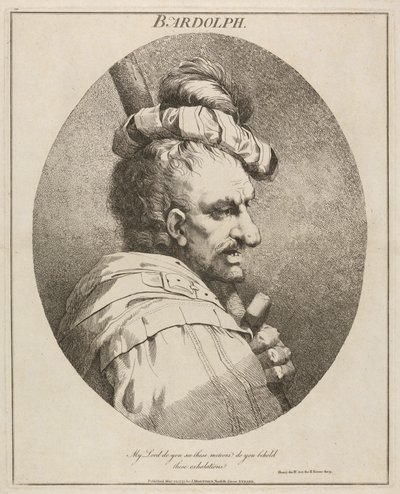 Bardolph, "Henry IV", del II, akt II, scene IX av John Hamilton Mortimer