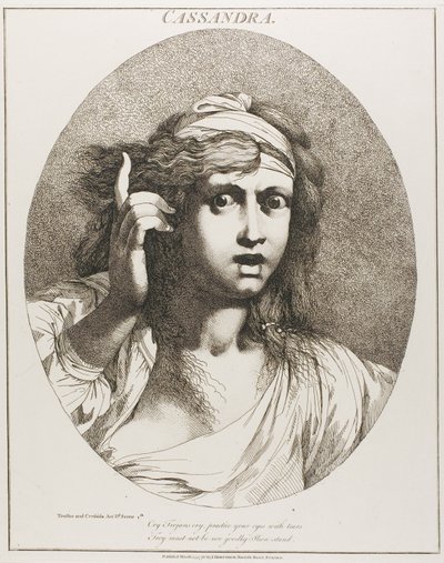Cassandra, fra Twelve Characters fra Shakespeare av John Hamilton Mortimer