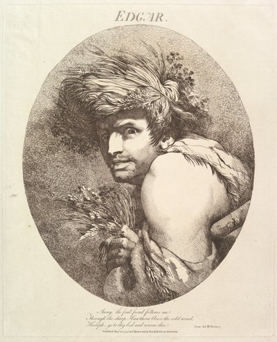 Edgar tolv karakterer fra Shakespeare, 20. mai 1775. av John Hamilton Mortimer