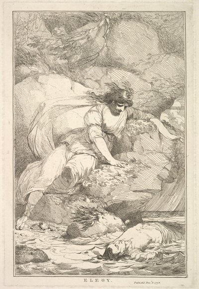 Elegi fra femten etsninger dedikert til Sir Joshua Reynolds, 8. desember 1778. av John Hamilton Mortimer