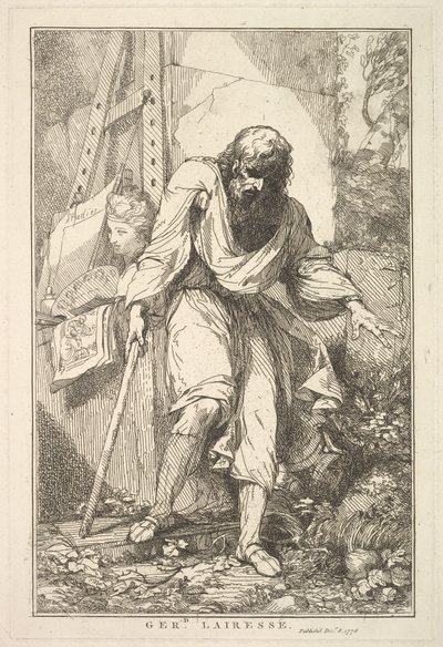 Gerard Lairesse fra Femten Etchings Dedikert til Sir Joshua Reynolds, 8. desember 1778. av John Hamilton Mortimer