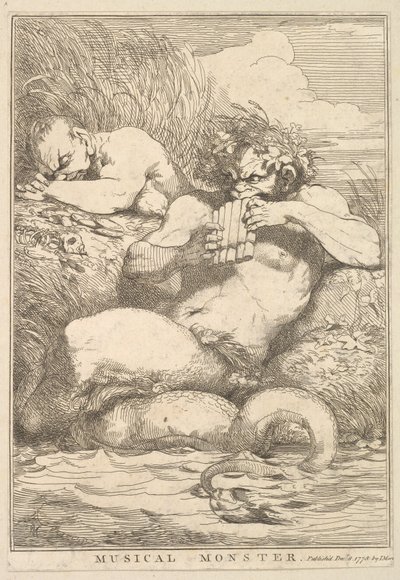 Musikalsk monster fra femten etsninger dedikert til Sir Joshua Reynolds, 8. desember 1778. av John Hamilton Mortimer