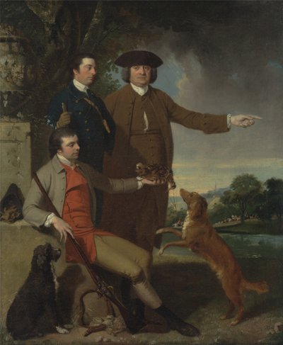 Selvportrett med far og bror, ca. 1760-62 (olje på lerret) av John Hamilton Mortimer