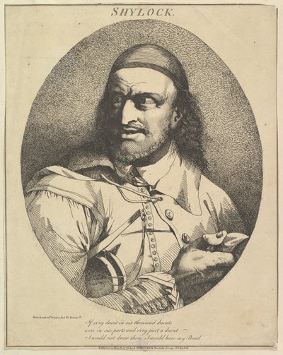 Shylock tolv karakterer fra Shakespeare, 15. mars 1776. av John Hamilton Mortimer