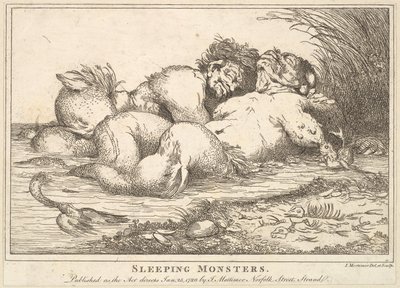 Sovende monstre, 25. januar 1780. av John Hamilton Mortimer