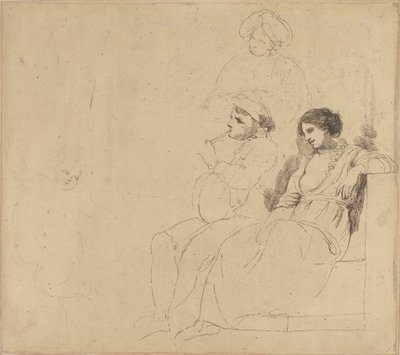 Studie for "The Rustic Dancers" av John Hamilton Mortimer