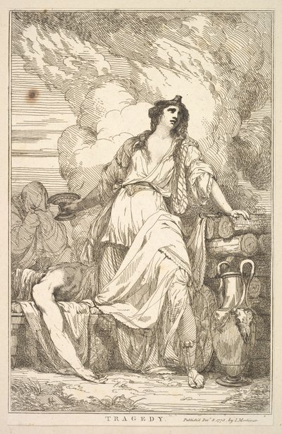 Tragedie fra femten etsninger dedikert til Sir Joshua Reynolds, 8. desember 1778. av John Hamilton Mortimer