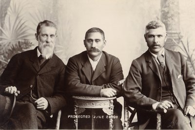 William Australia Graham, King Mahuta Tawhaio og Tahuna Heirangi, juni 1898 (sølvgelatintrykk) av John Hanna