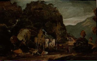 Borrowdale (akvarell på papir) av John Harden