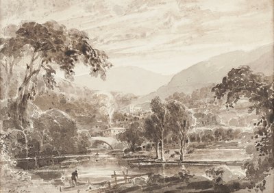 Rothay Bridge, Lake District, Cumbria (wc på papir) av John Harden
