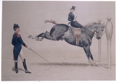 La Croupade aux Piliers (wc, kritt på papir) av John Harrington Bird