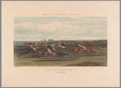 Paardenrace Racing - plate 3. The Run In (tittel på objekt) Fores nationale sporten (serietittel) Fore