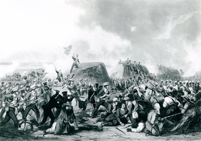 Slaget ved Sobraon 10. februar 1846 av John Harris
