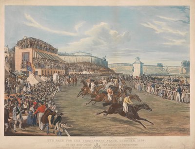 Race for Tradesmens' Plate, Chester, 1839 / Atten startet, bare tre plasserte ... av John Harris