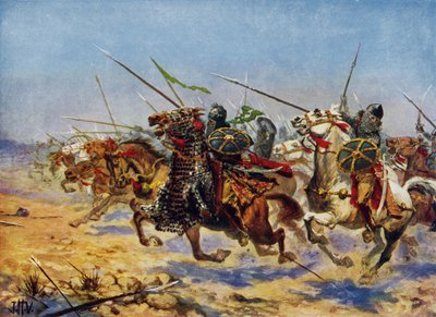 Cavalry of Shahrbaraz lader (farge litho) av John Harris Valda