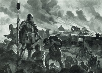 Ivan den svarte setter fyr på Zhabliak, 1484 av John Harris Valda