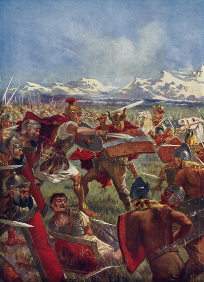 Marcellus duellerer med Virdumarus av John Harris Valda