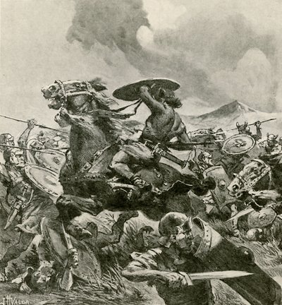 Romerne kjemper mot Hannibals hær av John Harris Valda
