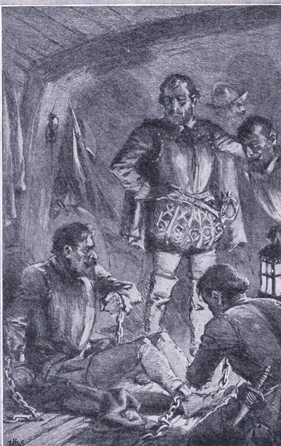 Santiago ble sendt i forkant for å utforske, løp i land og ble vraket, Newnes Pictorial Knowledge utgitt av Newnes, ca. 1950-tallet (litho) av John Harris Valda