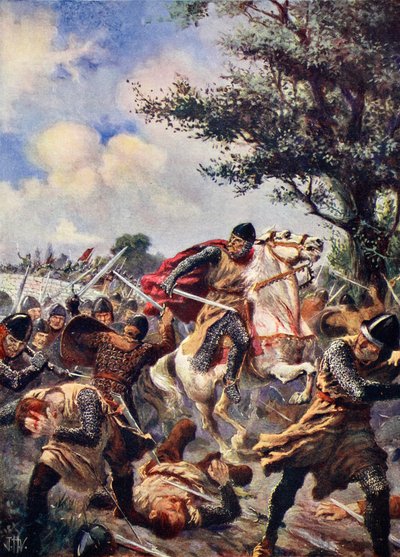 Slaget ved Bouvines, 1214, illustrasjon fra 