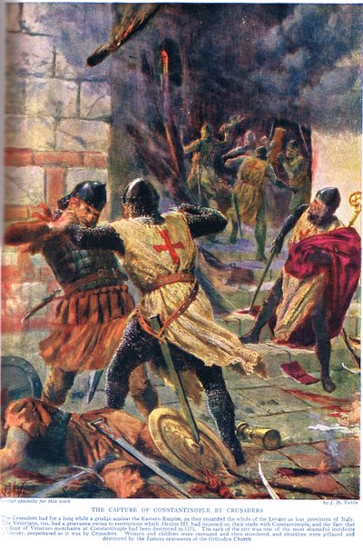 Erobringen av Konstantinopel av korsfarere av John Harris Valda