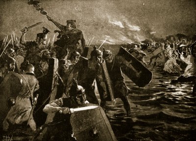 Det romerske angrepet på Anglesey av John Harris Valda