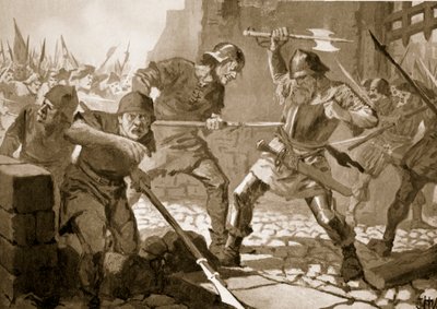Døden til Stussi, borgmester i Zürich, i kamp, 1443 av John Harris Valda