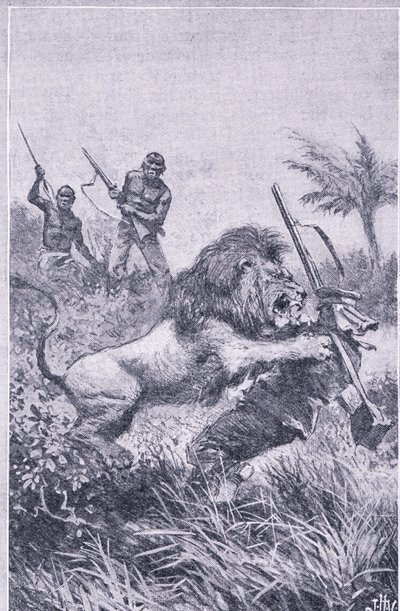The end of Livingstone, Newnes Pictorial Knowledge utgitt av Newnes, ca. 1950-tallet (litho) av John Harris Valda