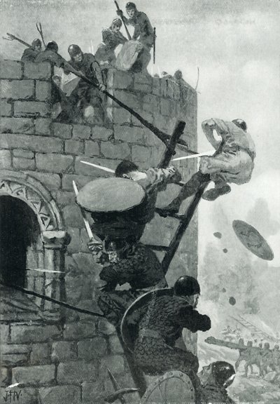 Beleiringen av Carmarthen Castle av John Harris Valda