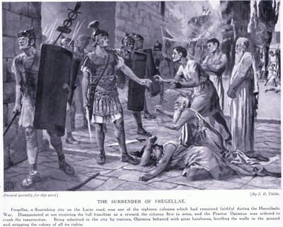 Overgivelsen av Fregellae av John Harris Valda