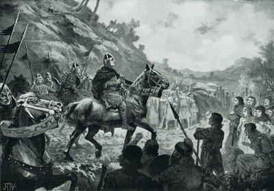 Vilhelm Erobrerne marsjerer inn i Wales av John Harris Valda