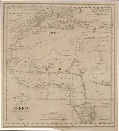 Et kart over en del av Afrika - tegnet av de nyeste autoritetene for å illustrere fortellingen til kaptein James Riley LOC 2009583840 av John Hartshorne