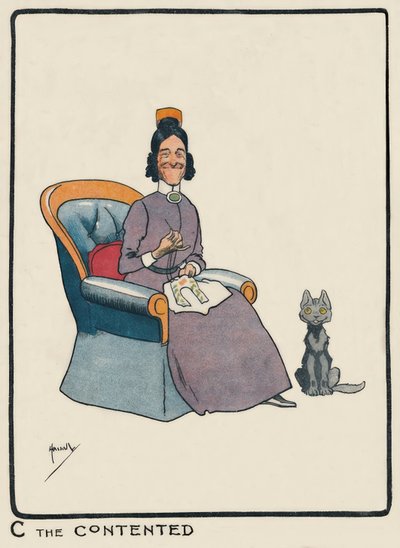 C the Contented / J. Hassall / Zeichnung, 1903 av John Hassall
