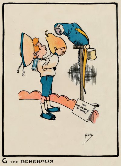G den sjenerøse / J. Hassall / Zeichnung, 1903 av John Hassall