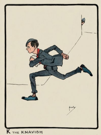 K the Knavish / J. Hassall / tegning, 1903 av John Hassall