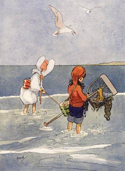 "Reker er gøy" (farge litho) av John Hassall