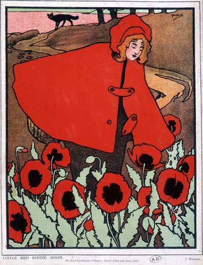 The Little Red Riding Hood - Plakat, av John Hassall v.1930 av John Hassall