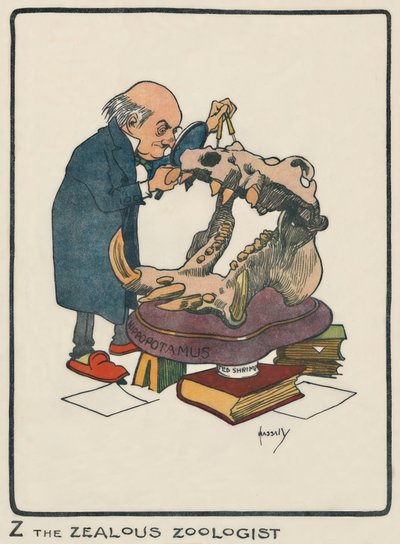 Z den nidkjære zoologen / J. Hassall / tegning, 1903 av John Hassall