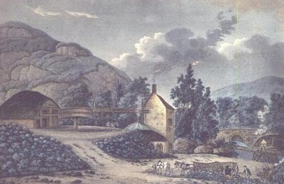 Coal Works - en utsikt nær Neath i Glamorganshire, Sør-Wales av John Hassell